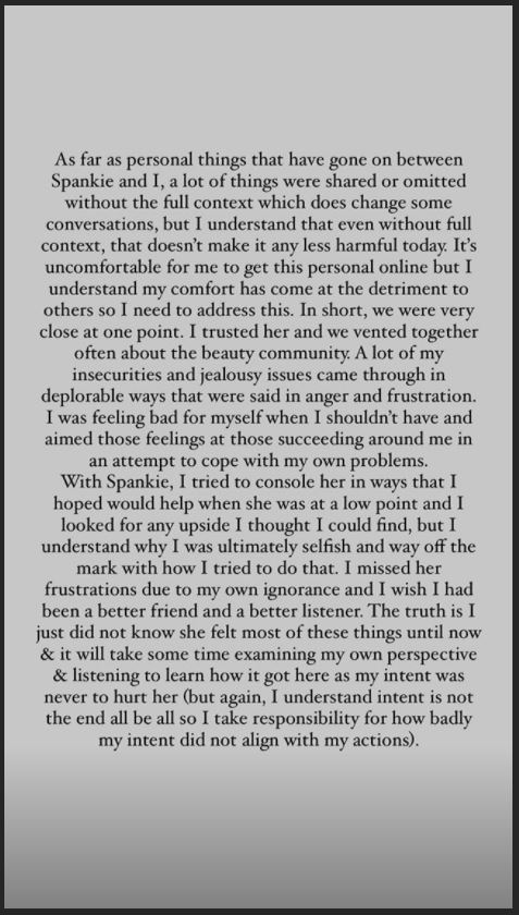 Based Repzilla on Twitter: “Glam and Gore (Mykie) apology to Spankie