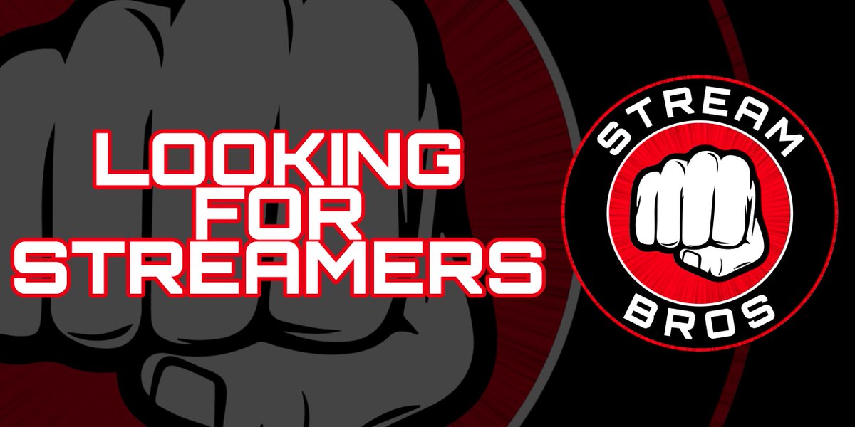 StreamBrosGG's tweet image. We are STREAM BROS and we're looking for #Streamers to join our team to grind and grow together!

Interested in becoming an OFFICIAL BRO?

....of course you are! Get in our DM!