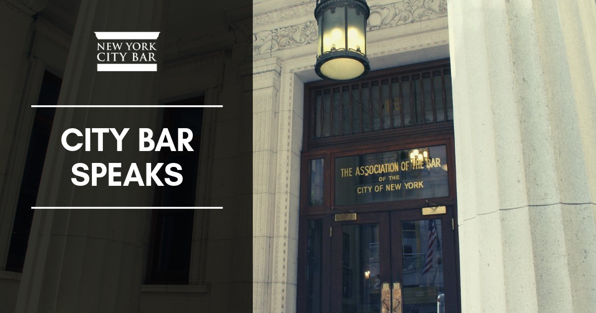 NYCBarAssn's tweet photo. The Process Surrounding the Supreme Court Nomination is Damaging Public Trust in Our Institutions - Statement of the New York City Bar Association #SCOTUS https://t.co/SNjKoZ0lFb https://t.co/tSKhVpfCSX