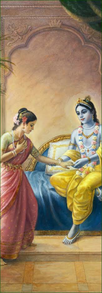 Once Narada visited Shri Krishna in Dwarika and gifted some Harsingar flowers to him. Shri Krishna gave the flowers to Rukmini. When Satyabhama, other queen of Krishna, came to know this, she asked Krishna to bring the entire Harsingar(Parijat) tree for her from Swarg.