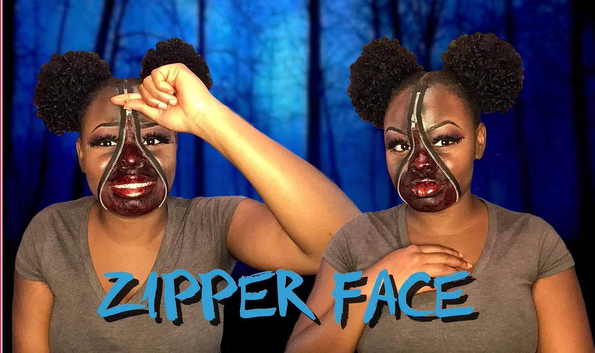 🎃 NEW CONTENT ALERT 🎃 

We've got yet another spooky makeup tutorial!🤸🏾‍♀️🤐 This one was definitely fun to do. Check out today's upload, more content dropping this week!👀🥰 
#costober #zipperface #spookyseason 

Show some love 💕👇🏾
youtu.be/ODTAAYNbW9U