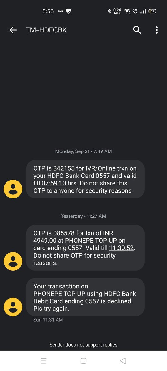 sakshirajput114's tweet image. But please don&apos;t do these scams with people, that money might cost a life to them.
After all this my card has been blocked by the bank.
Please look into this matter. 
@Naukri
#jobscam