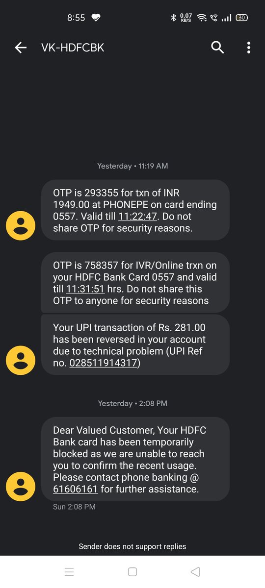 sakshirajput114's tweet image. But please don&apos;t do these scams with people, that money might cost a life to them.
After all this my card has been blocked by the bank.
Please look into this matter. 
@Naukri
#jobscam