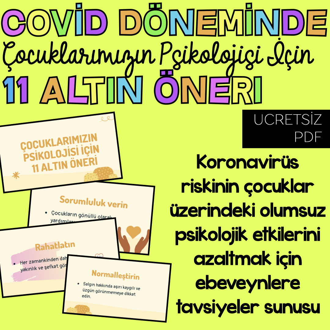 👩‍🏫👨🏼‍🏫 Değerli Girişimci Öğretmenler!

Bu güzel Cuma akşamında ÜCRETSİZ BİR PDF çalışması ile karşınızdayız!

‘’COVİD Döneinde Çocuklarımızın Psikolojisi İçin 11 Altın Öneri ’’ çalışmalarını hemen cihazınıza indirmek için:

girisimciogretmen.com/Product/Produc…