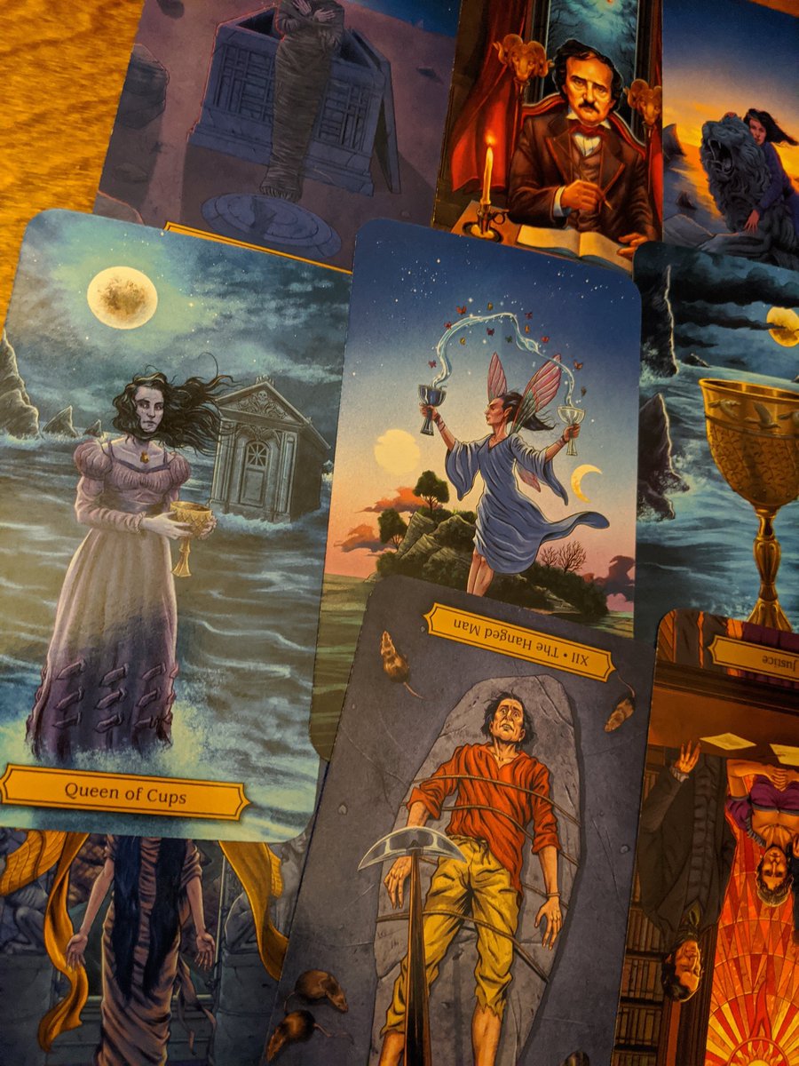 MidWestMagick's tweet image. The Edgar Allan Poe deck is everything 😍 #tarotcollection Im at 17 decks so far.