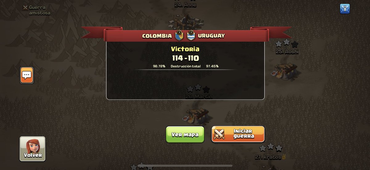 Bueno y así llegamos a la final de la <a href="/LLP_COC1/">Liga Latina De Países</a>  gran guerra <a href="/URUGUAYCWC/">Uruguay Coc. Selección Uruguaya.</a>  

Gracias <a href="/AlambredjYT/">Alambredj</a>  por el directo