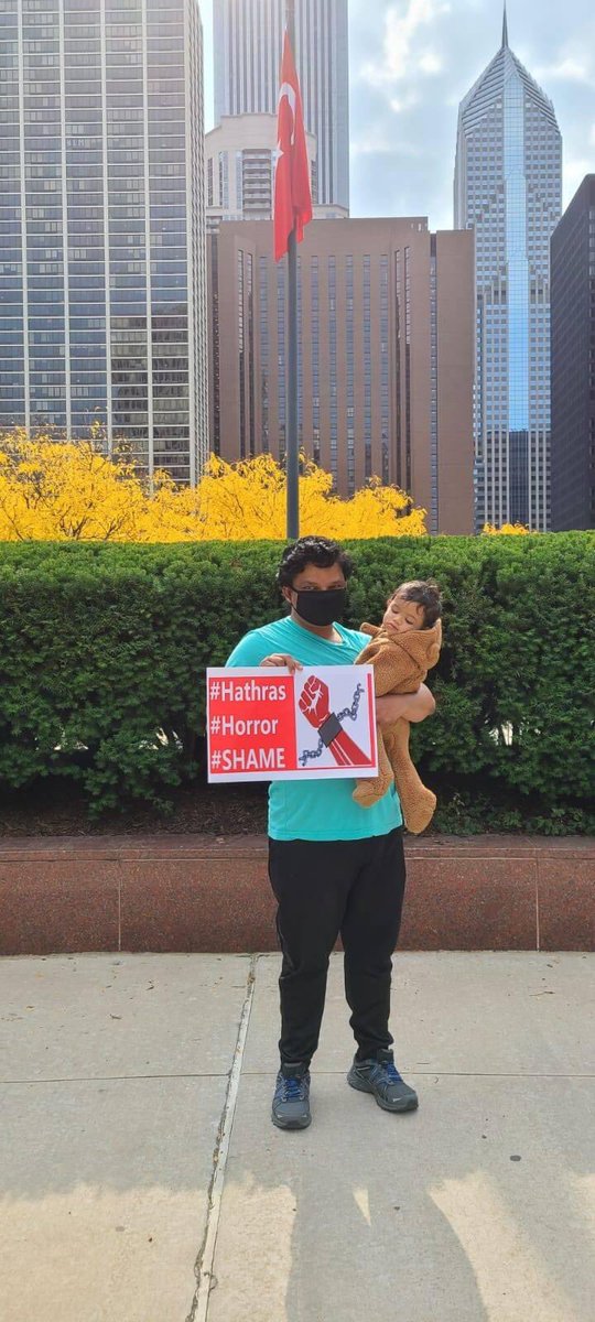 DalitChef's tweet photo. Our assertion starts from mother's womb &amp; carries till we die.... 

Todays Protest in Chicago, IL.  By @aanausa 

#DalitLivesMatter https://t.co/oJL5dW3Fcl