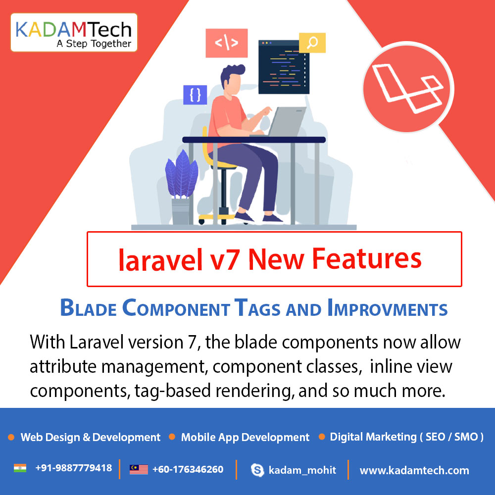 AverageProgram2's tweet image. RT @KadamTech1: #Laravel 7 Features: Blade Component Tags and Improvements
Hire dedicated #Laravel_Developers & Programmers at #KadamTechnologies: A #Web & #Mobileappdevelopment company in India.
#laraveldevelopment #webdevelopment #softwaredevelopment…