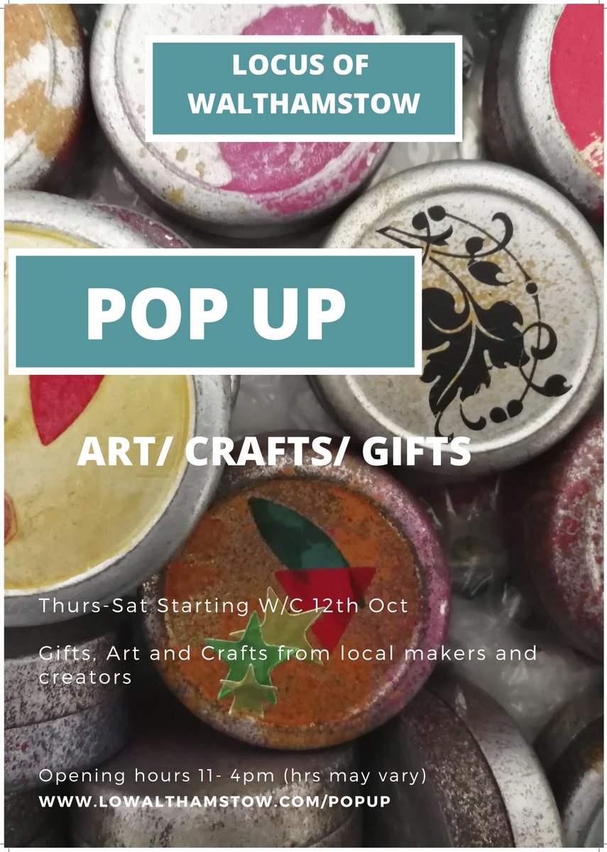 Starting this week. POP UP SHOP at <a href="/LOFwalthamstow/">Locus Of Walthamstow</a>  starting Weds 14th Oct until December. Grab those prezzies early and shop local!