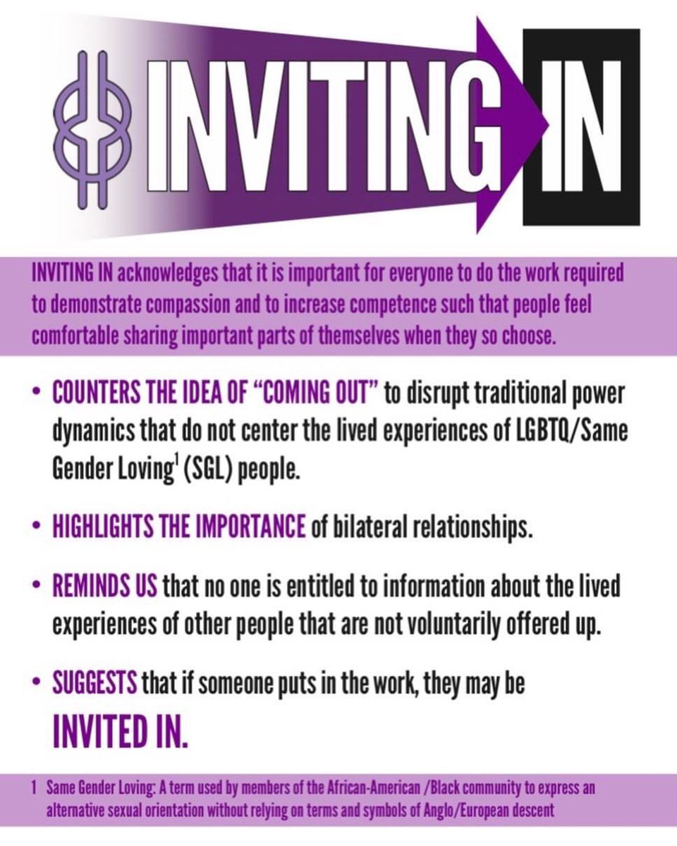 TrevonDLogan's tweet photo. Always glad to share the fresh perspective of @NBJContheMove on #NationalComingOutDay since they always bring a fresh idea. How about calling it #InvitingIn? https://t.co/pEBSx20z5q