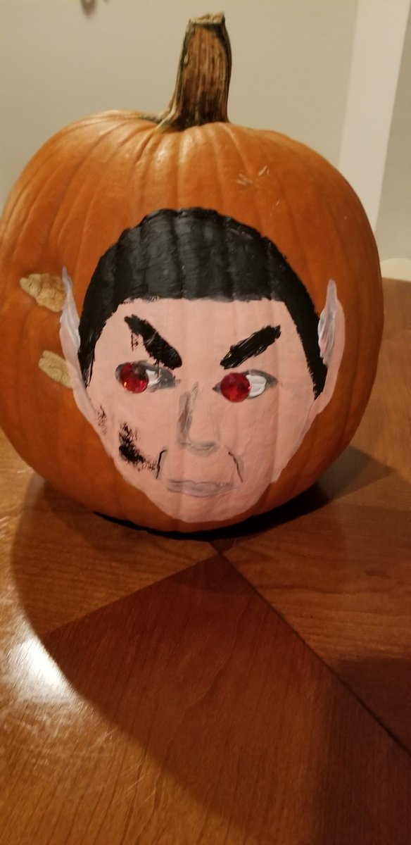 Clearly my daughter knows me.  No Jack-o-lanterns at my house for Halloween #Trekkies
