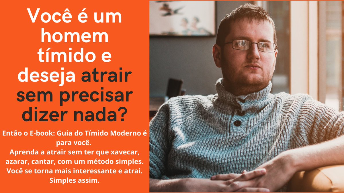 edumar04's tweet image. Conheça o e-book Guia do Tímido moderno. Acessando: bit.ly/serinteressante