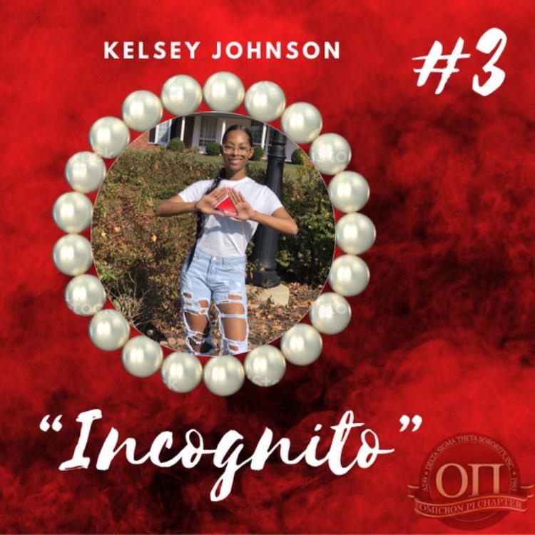 INTRODUCING TO YOU D.S. Convoy, the Fall 2020 Initiations of THE Omicron Pi Chapter of Delta Sigma Theta Sorority, Incorporated...♥️🐘✨

Kelsey Johnson @_luh_kelsey_ 
“Incognito”
Junior
Major: Criminal Justice 
with a Sociology minor📚