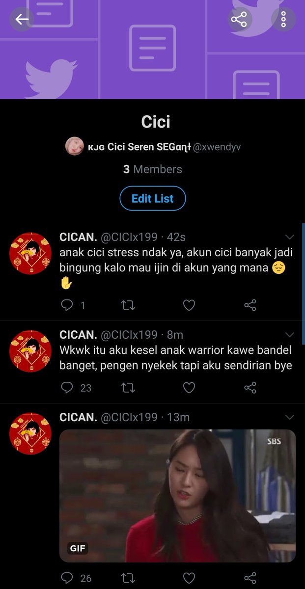 xwendyv's tweet photo. @CICIx199 Sampe aku bikin list lho ci🥺 https://t.co/wAARcWkgMG