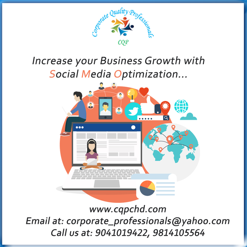 Social Media Optimization(SMO) is one of the best methods of Digital Marketing. Social Media Optimization(SMO) additionally assists with expanding brands.
For more details visit us at cqpchd.com
Call us at 9814105564, 9041019422
#seo #smm #smo #digitalmarketing