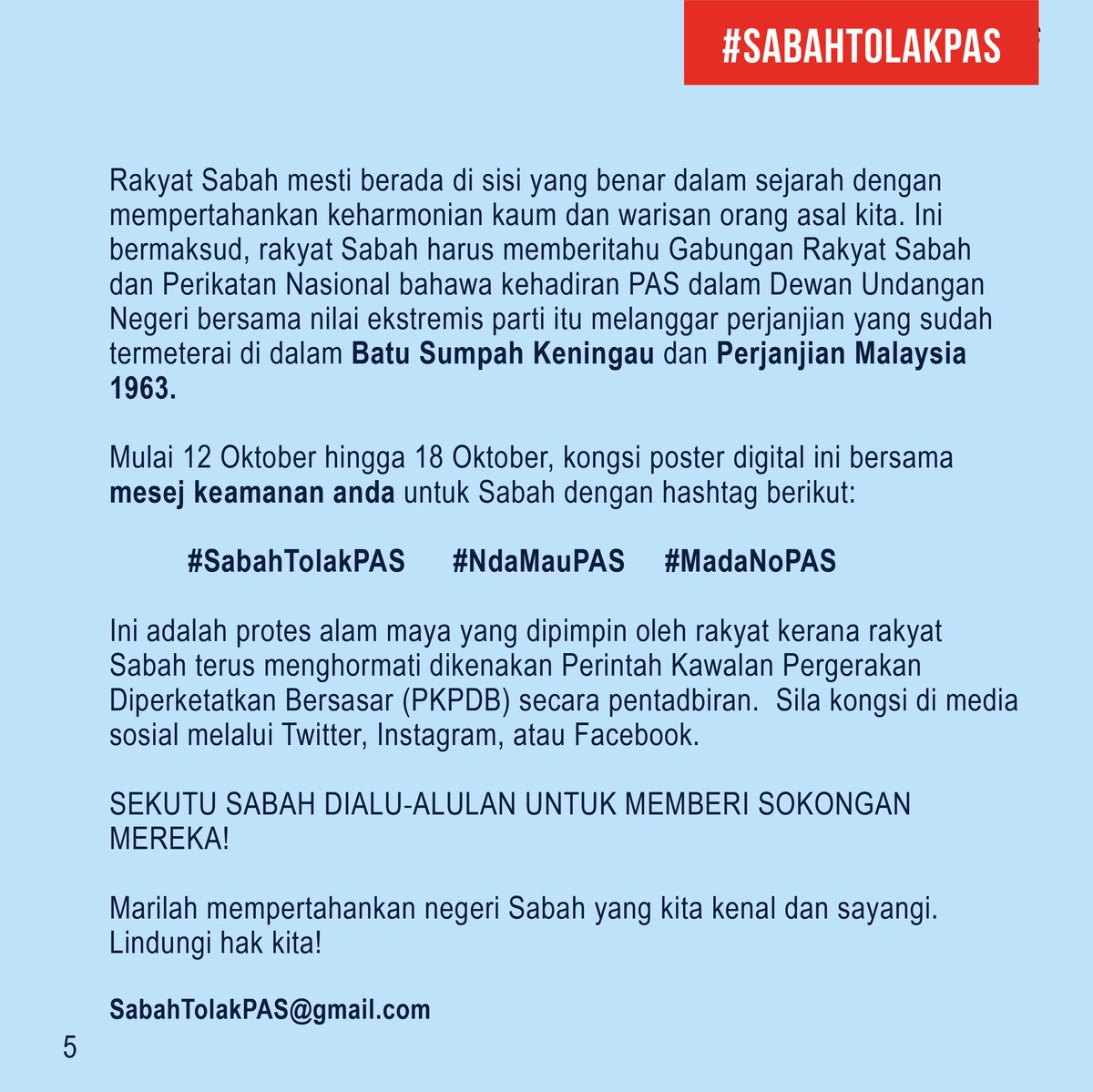 fiqahdarisabah's tweet photo. #SabahTolakPAS
#NdaMauPAS
#AuoNohPAS
#MadaDoPAS https://t.co/twpkRpAXCG