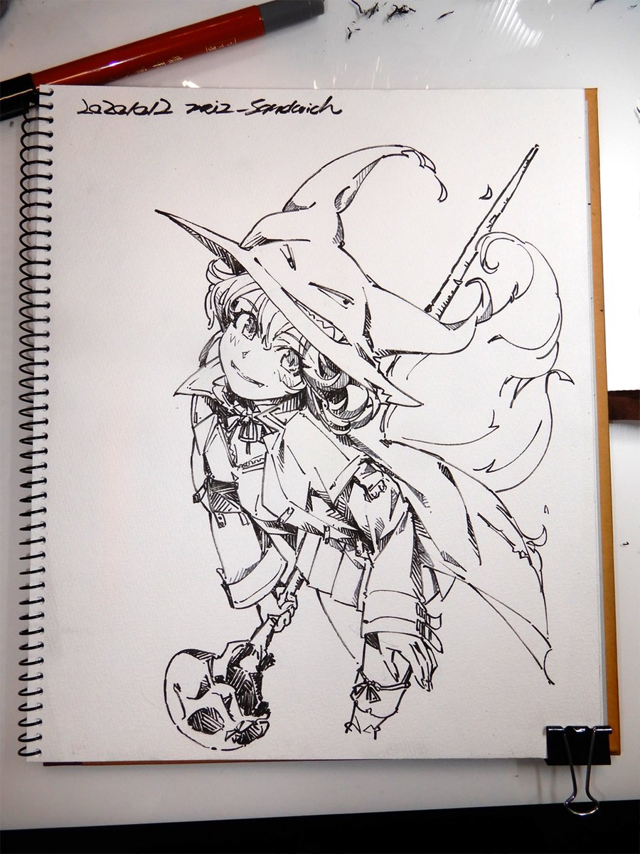 【作業中:ハロウィン風】
時間が無いのでまだ背景無し。
#線画 #狐娘 #ハロウィン 