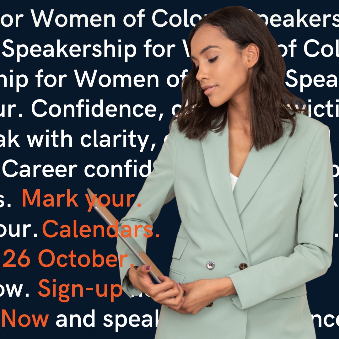 keynoteworthyau's tweet photo. Don’t miss the Speakership for Women of Colour program. Learn how to speak with confidence, clarity and conviction in meetings and presentations. Starts on 26 October online. Visit https://t.co/PZmlNrvOux https://t.co/CjPYggb1Yy