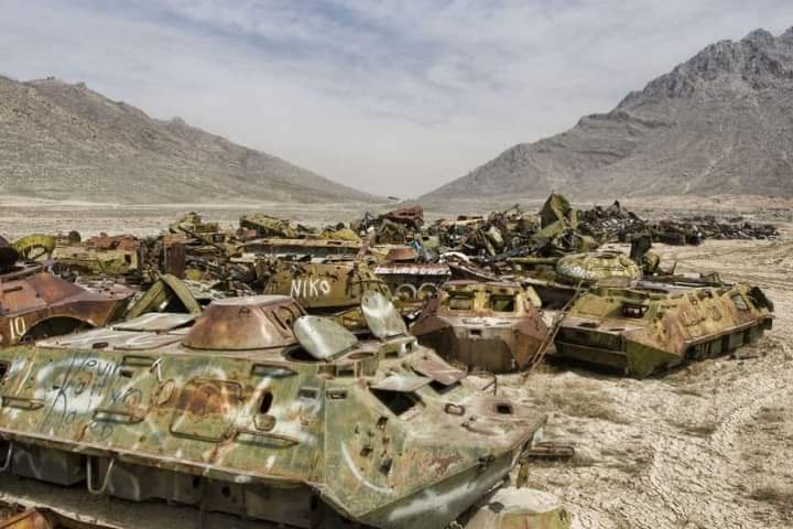 Mummies of their bitter past.

NATO and US forces junkyards in Afghanistan.

#AfghanPeaceProcess #IntraAfghanTalks