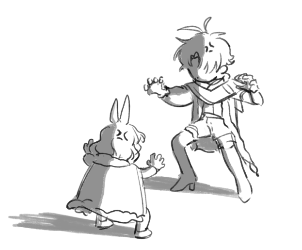 nora doodles pt. 1 hes not usually this bad-tempered but only when he sees this little shit of a rabbit 