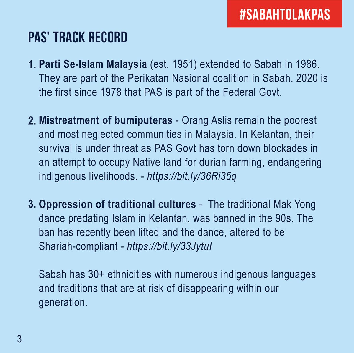 AbhinashRichard's tweet photo. #SabahTolakPAS
#NdaMauPAS
#AuoNohPAS
#MadaDoPAS
5-page graphics in multiple languages: - https://t.co/pvm6i2TGoF. This is a people's led virtual protest as Sabahans continue to respectfully observe TEMCO.
βπ»βπΌβπΎβπΏ https://t.co/5qSB60HdyD