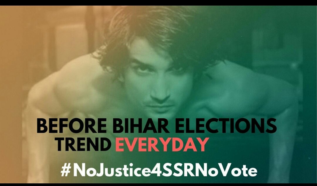 its_AkRaj's tweet photo. 🔱 Trend Activity Today 🔱

For Our Beloved Sushant ✅ 

The dead cannot cry out for justice; it is a duty of the living to do so for them ! 

TAGLINE -#NoJustice4SSRNoVote

Use Tagline Accurately !
Use Single Tagline ! 

RT and Spread it

@Justice60735425 @shwetasinghkirt https://t.co/cQ7GEQOe1g