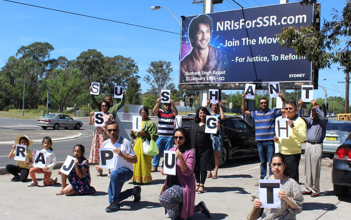 prajwalapoojary's tweet image. Support pouring in 4 @itsSSR across D Globe. Shout from Sydney  #JusticeForSushantSinghRajput 
Heartfelt thanks @anil_crazanil &amp;amp; all fellow Indian NRIs for this tremendous efforts @iujjawaltrivedi
 @shwetasinghkirt @vikirti @smitaparikh2 @nilotpalm3 
#Justice4SSRIsGlobalDemand