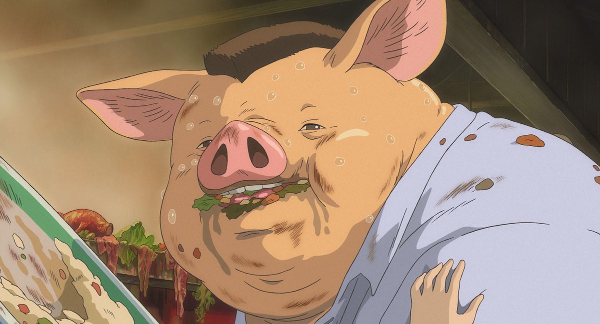 バッキャロー メイン垢 スタジオジブリさんのイラストで お笑いウルトラクイズを表現 タイトル リアルな豚の被り物で登場したビートたけし