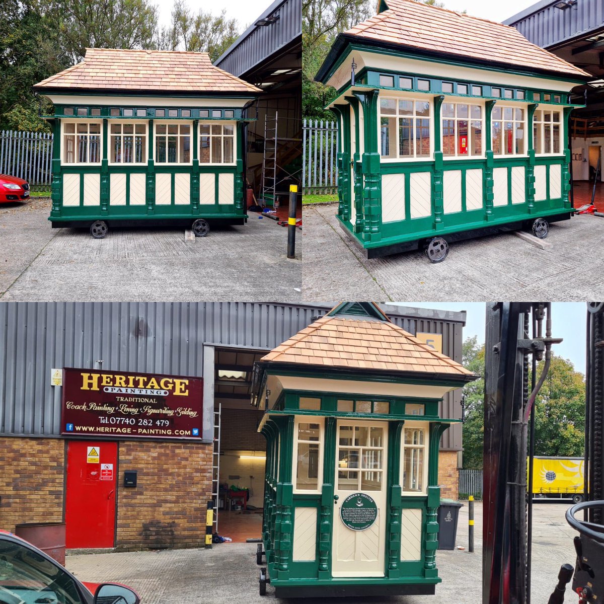 A brief foray outside today for some water testing to ensure there’s no  leaks. We’re not expecting any, given the amount of work that’s taken place to seal the structure up. Not long until it’s back in the market square.