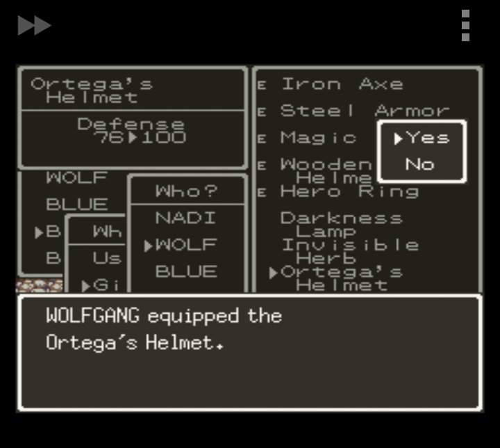 CptRetroBlue's tweet photo. Acquired Ortega's helmet. #DragonQuest #GamingLog https://t.co/okDyXaVbIm