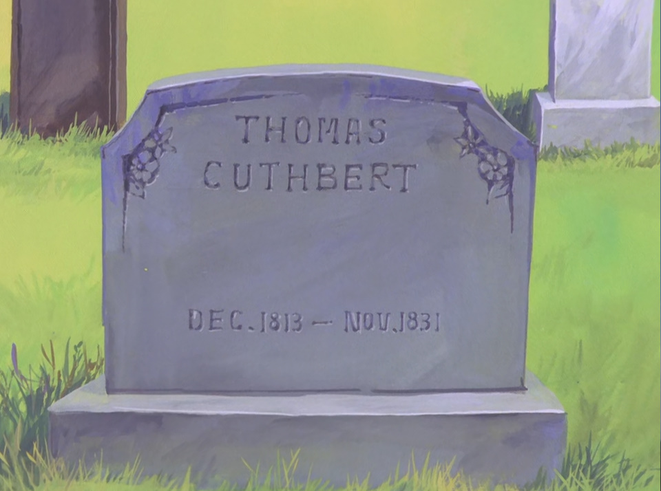 An Shida トーマス カスバート がマシュウの本名 と思いきやマシュウはトーマスの愛称ではないという議論もあるようだが不勉強なのでわからない ところで生没年が誤っているように見える 11年没が正しいのだろう 赤毛のアン T Co