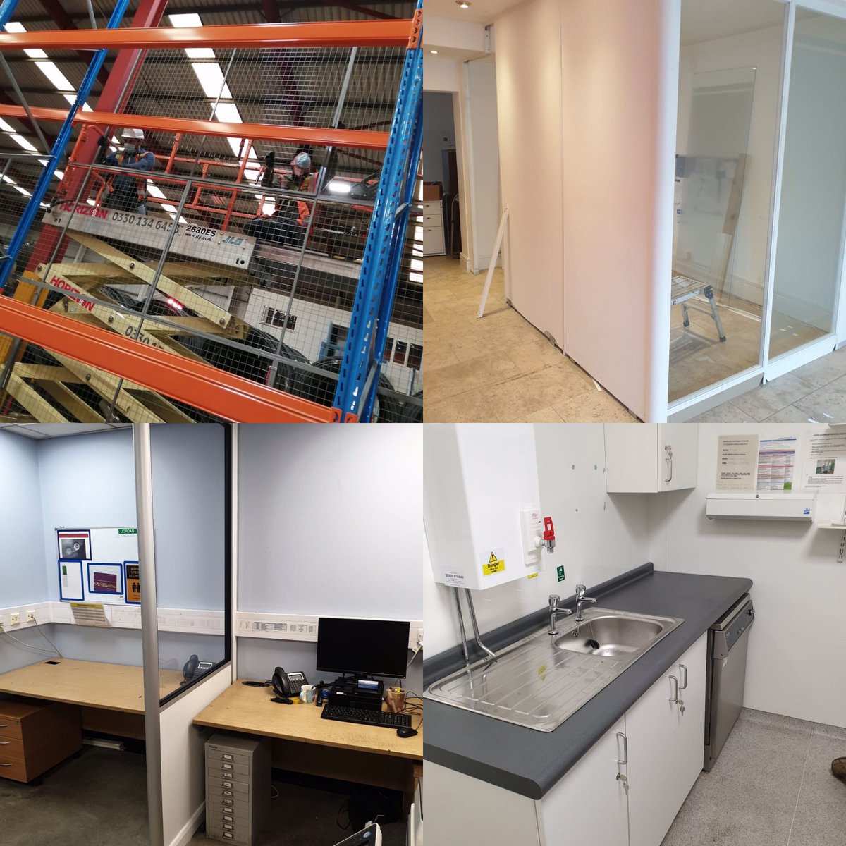 DSPInteriors's tweet photo. Been a busy week for our install teams. Work for a local hospital installing an #amenityarea, installing #anticollapse mesh at a recent #rackingproject, #dilapidation works for a client moving premises and an installation of new doorway at factory.  #construction #officeinteriors https://t.co/YTsBVB7dIF