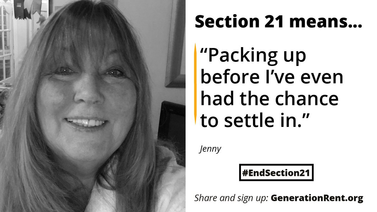 Jenny is one of millions of renters who cannot truly settle into their homes with Section 21 'no fault' evictions hovering over them.How has Section 21 affected you? Share your story on  #EndSection21 and retweet this post!