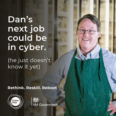 The Rethink Reskill Reboot campaign is run by training company QA in partnership with UK Gov and NCSC to encourage people in existing jobs to consider a career in Cyber. As you can see here, it's not just the arts.  https://www.qa.com/campaigns/rethink-reskill-reboot/