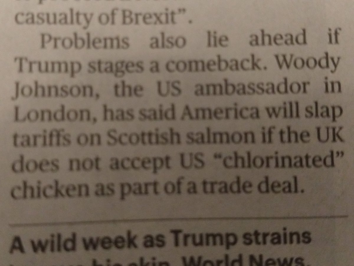 In the event of a Biden win we probably have more time, as it would then be hard to see a UK-US trade deal for a couple of years. If Trump wins, it seems the US is already threatening that we must accept their food. So immediate problems. 15/