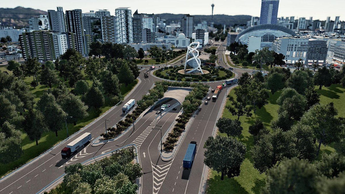 Cities Skylines What Does Your City Entrance S Look Like A Simple Highway Exit A Lovely Egg About A Complex Interchange Picture By Lealmafor T Co 68lgwdobp6
