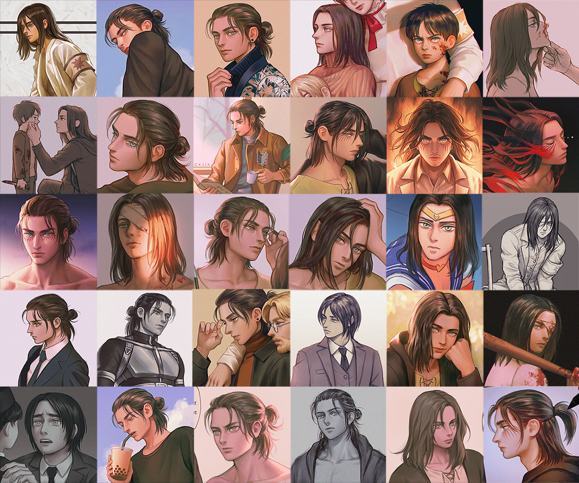 6 months of Eren #samecharacter 