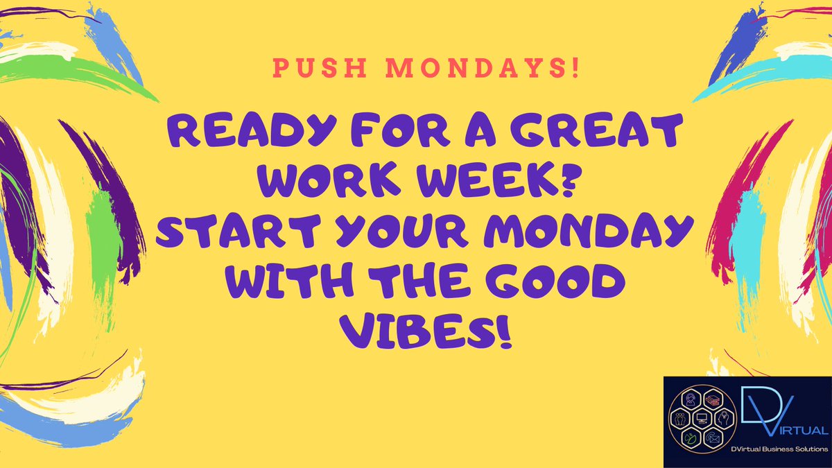 DVirtualBizSoln's tweet image. Ready for a Great Work Week? 
Start your Monday with the Good Vibes.

#PushMondays #DVirtualBusinessSolutions #VirtualAssistanceServices #GVA #Freelancing #SMM #VirtualAssistant #AdministrativeWork

##https://www.facebook.com/DVirtualBusinessSolutions