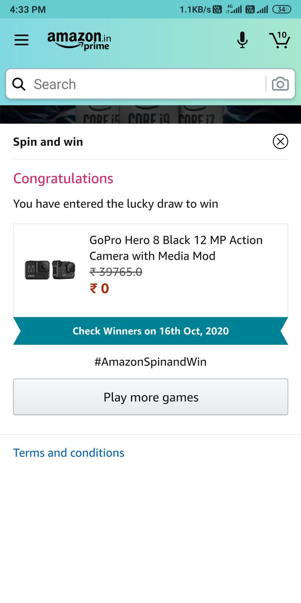 Kingsankush75g1's tweet photo. #AmazonSpinandWin https://t.co/wikOYZipT4