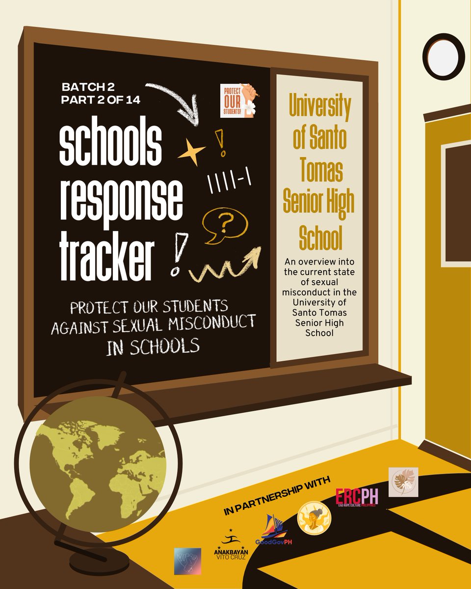 POS_PH's tweet photo. Schools Response Tracker (Part 2 of 14: USTSHS)
#USTSHSDoBetter #POSPHTracker
One of the nation's largest issues has been the cases of sexual abuse in schools around the country. Here is the current state of the school's response to calls for action, shining light on USTSHS. https://t.co/sgPKvn6ccG