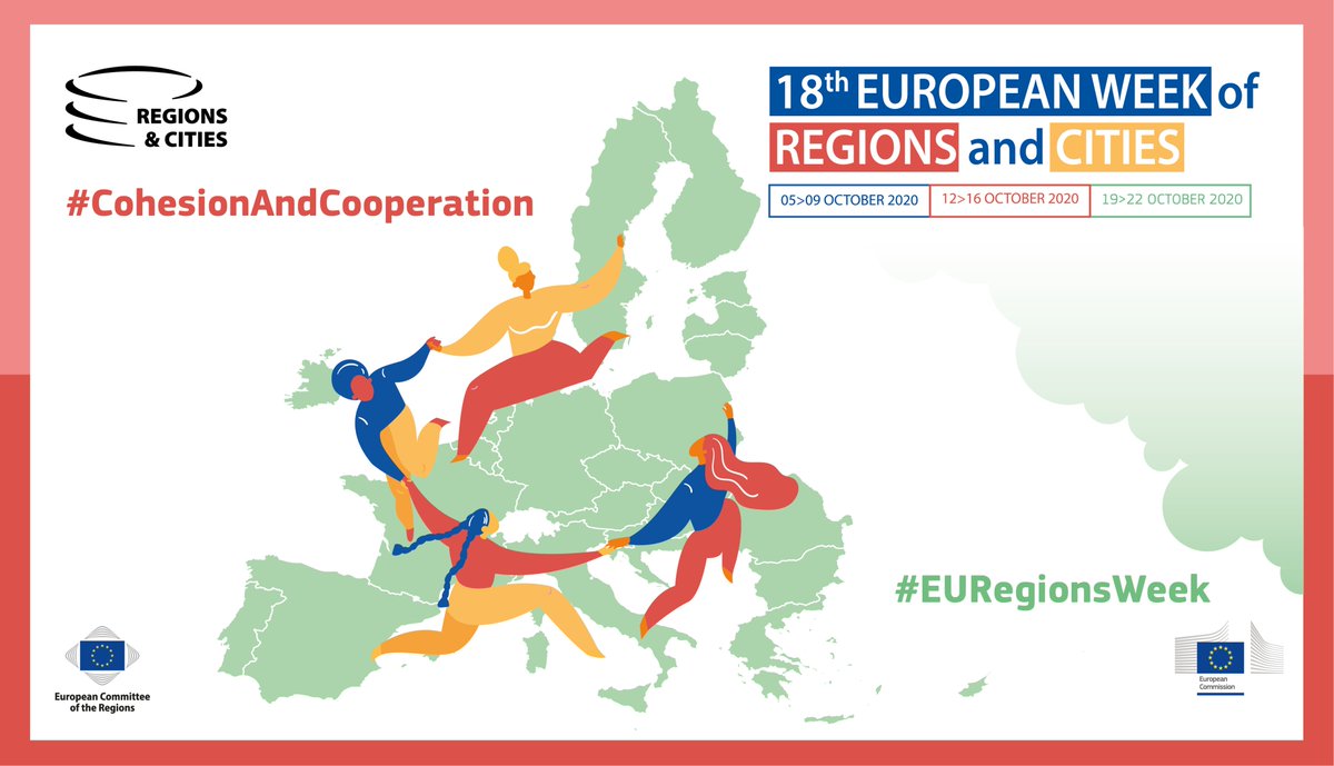 Today, the week on #CohesionAndCooperation officially starts at the first-ever digital #EURegionsWeek!
Join us online and let’s celebrate regional goals together 🎉
Discover our live sessions here ➡ https://t.co/lRxYHNTftl
#CooperationMatters https://t.co/z9XvPwvXt3