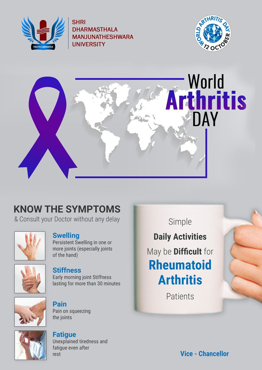 Oct. 12, 2020, is World Arthritis Day. This observance calls global attention to a complex, multifaceted disease that evidence shows is a leading cause of disability worldwide, with both physical and emotional impacts.
#WAD2020