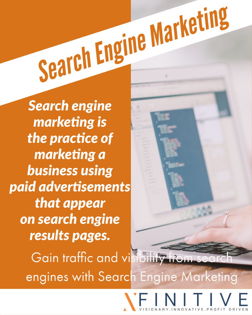 xfinitivetechn1's tweet photo. Search engine marketing is the practice of marketing a business using paid advertisements that appear on search engine results pages (or SERPs) #searchenginemarket #searchenginemarketing #searchengine #searchengineoptimisation #digitalmarketing #socialmediamarketing #itsolutions https://t.co/uBXDuruZDz