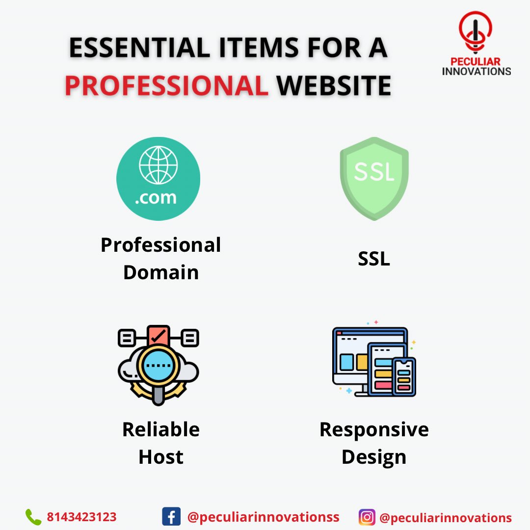 supportpeculiar's tweet image. Essential items for a professional website
Follow us @supportpeculiar
#html5 #bootstrap #needadeveloper #needawebsite #service #support #innovation #wordpressdeveloper #wordpressdevelopment #webappdevelopment #webbugfixes #webmaintenance #seo #SMM #professionally #Website