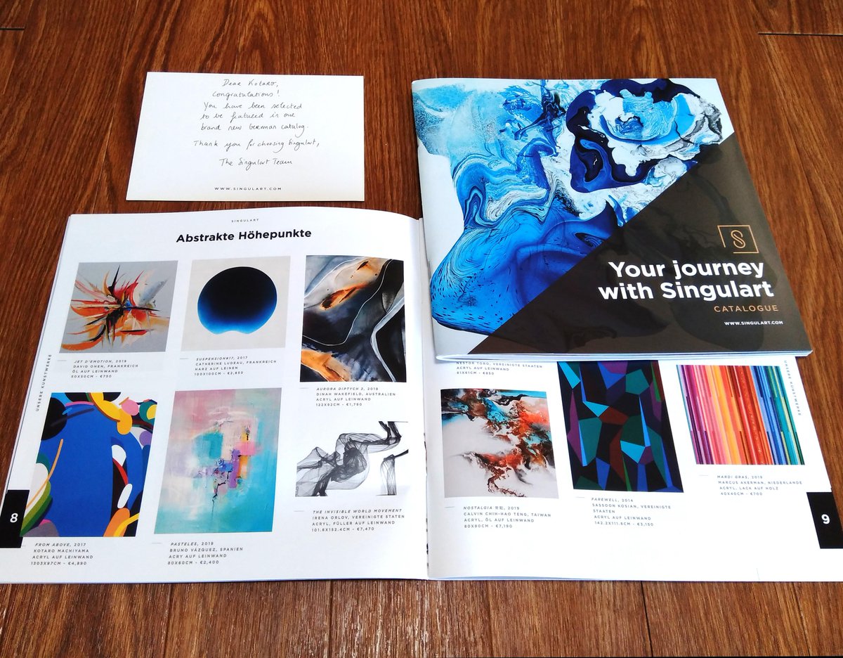 loopool_info's tweet image. Singulartのドイツ版カタログにアートワークが掲載されました。
My artwork has been selected a Germany catalog of Singulart. Thanks, @Singulart !!

#町山耕太郎 #kotaromachiyama #painting #wesingulart #singulart #popart #curator #art #abstractart #絵画 #抽象画 #アート #アートワーク
