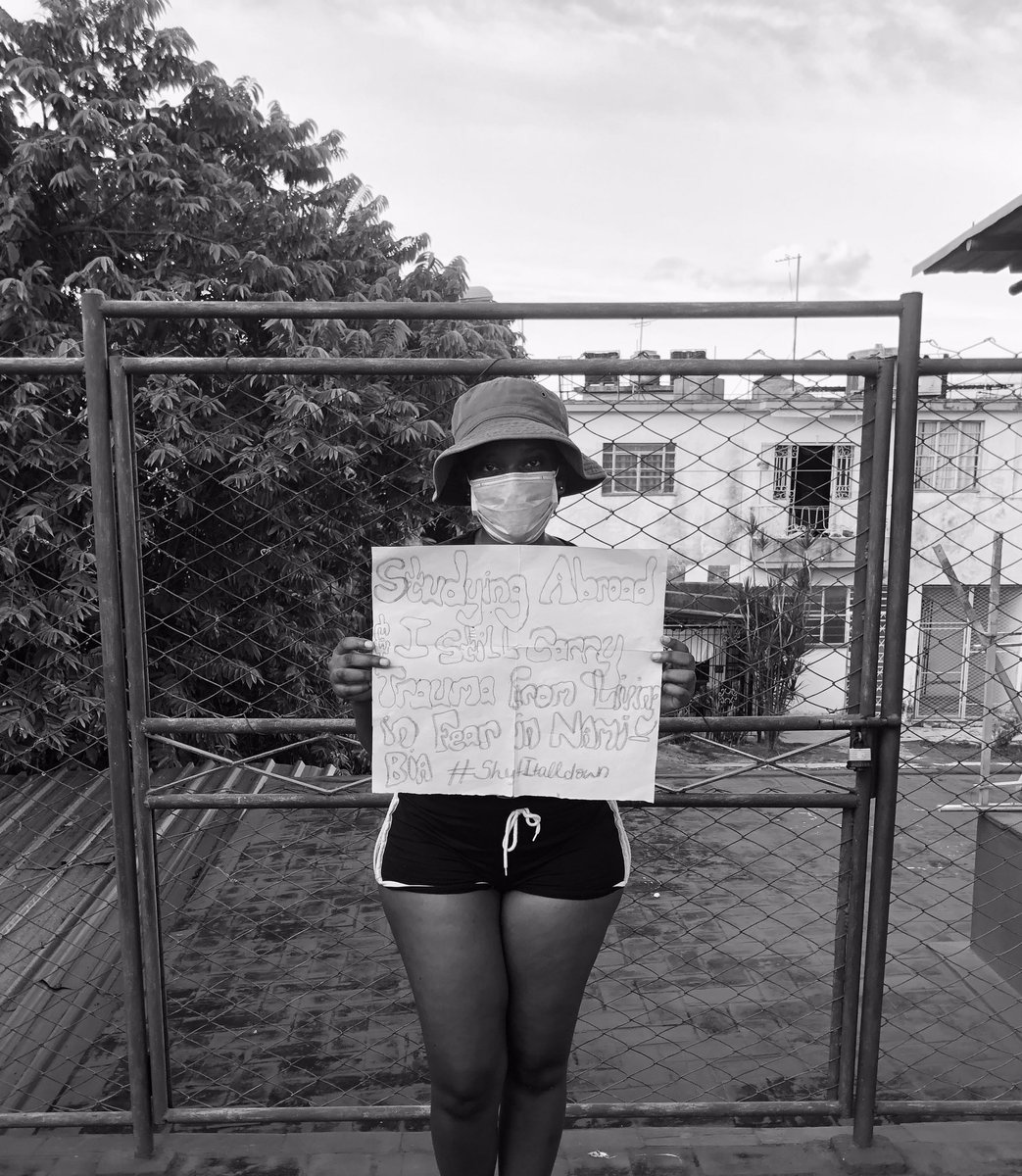 PhiinaMwandingi's tweet image. “Studying abroad and I still carry trauma from living in fear [as a woman] in Namibia.” #ShutItAllDown #ShutItAllDownNamibia