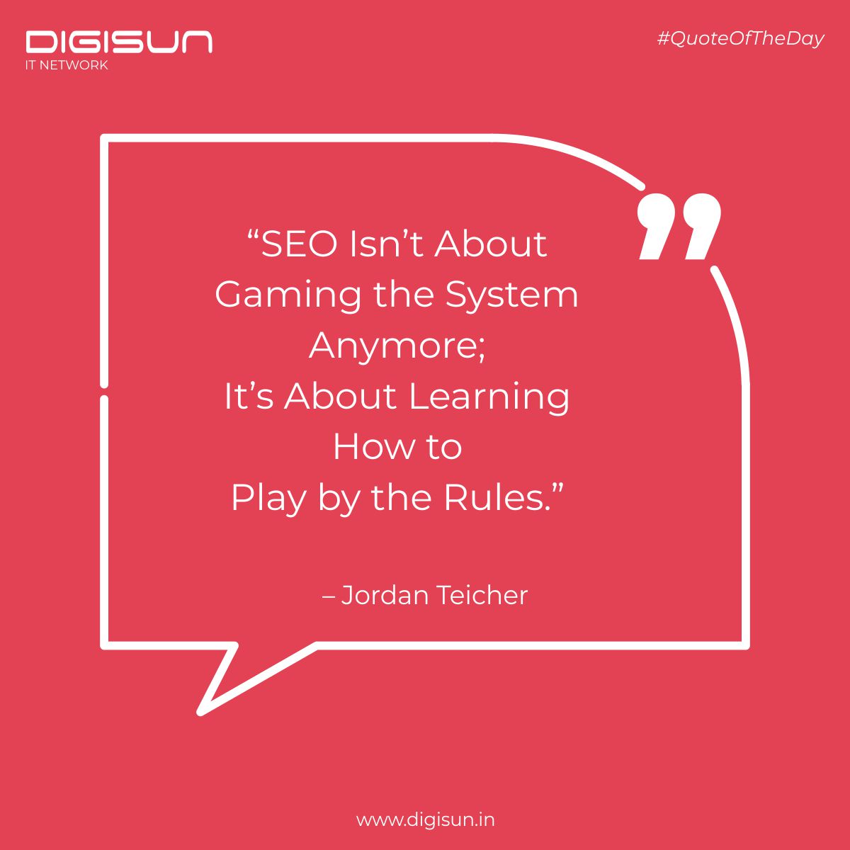 digisun_india's tweet photo. “SEO Isn’t About Gaming the System Anymore; It’s About Learning How to Play by the Rules.” – Jordan Teicher

#DigitalMarketing #OrganicTraffic #LocalSEO #Branding #onlinemarketing #smallbusiness #digitalmarketingagency #searchengine #getseo #getseosolution #digitalsolution https://t.co/Ho3QmoV6be