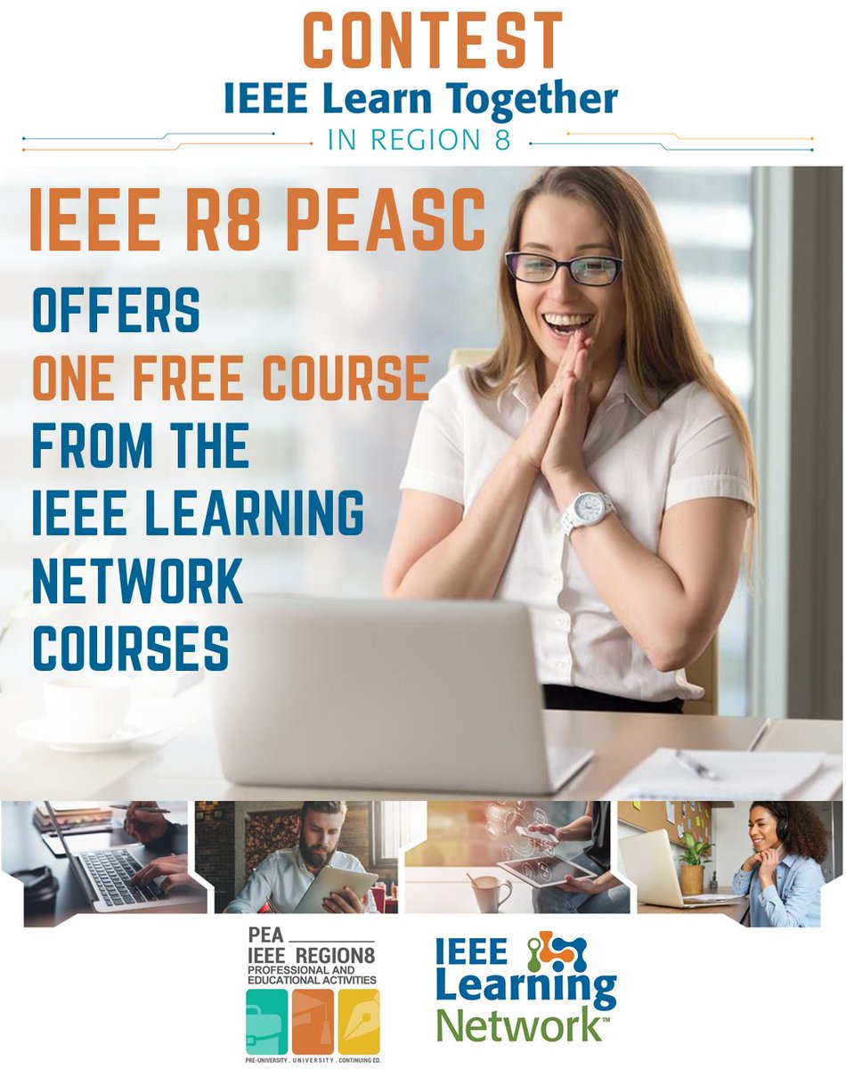 The second “IEEE Learn Together in Region 8” Contest from IEEE R8 PEASC Activities is here! Take part at the contest, and be the lucky one to win the selected course of your choice, from the collection of ILN courses provided by IEEE EA. Enter at: lnkd.in/dp5ygCW