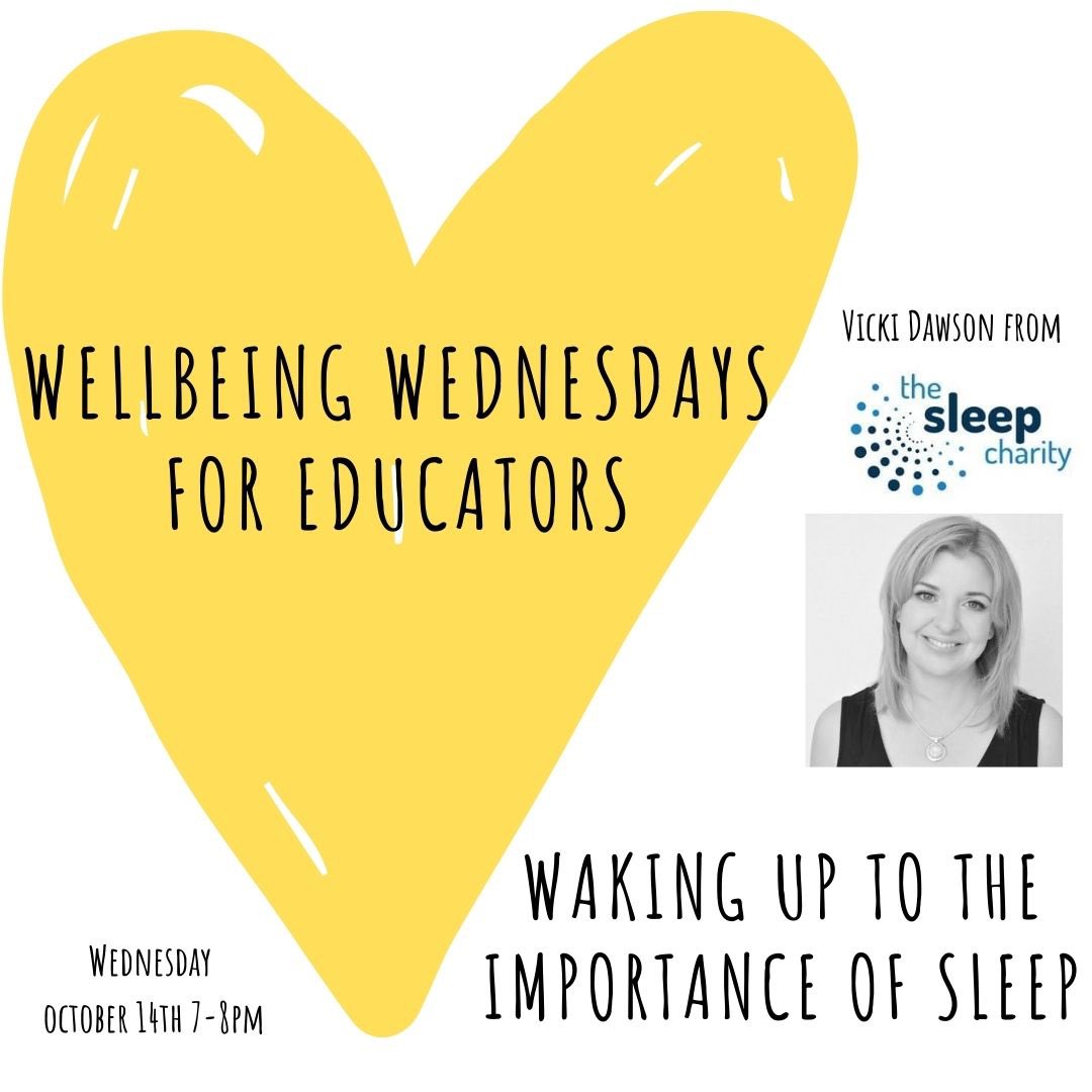 This #wellbeingwednesday session is led by Vicki Dawson of @TheSleepCharity all about the importance of sleep +how to get better quality sleep to support our wellbeing. I recorded a quick chat with her ahead of Wed listen here - bit.ly/33NXRzy  
linktr.ee/Joyfuleducation