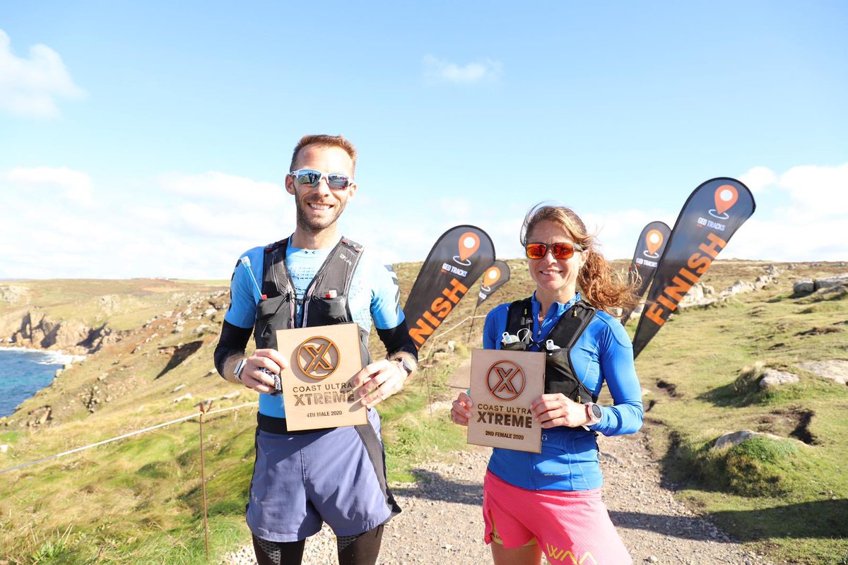 RFMCoaching's tweet image. Finish line smiles at Lands End yesterday afternoon after 3 x days gliding along SW Coastal Path. 

After last few months it was a real treat being amongst my #running tribe again. Little added bonus to scoop🥈lady. 

#WAATeam #loverunning